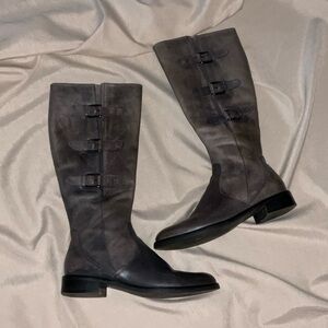 Ecco Over the Knee Gray Boots